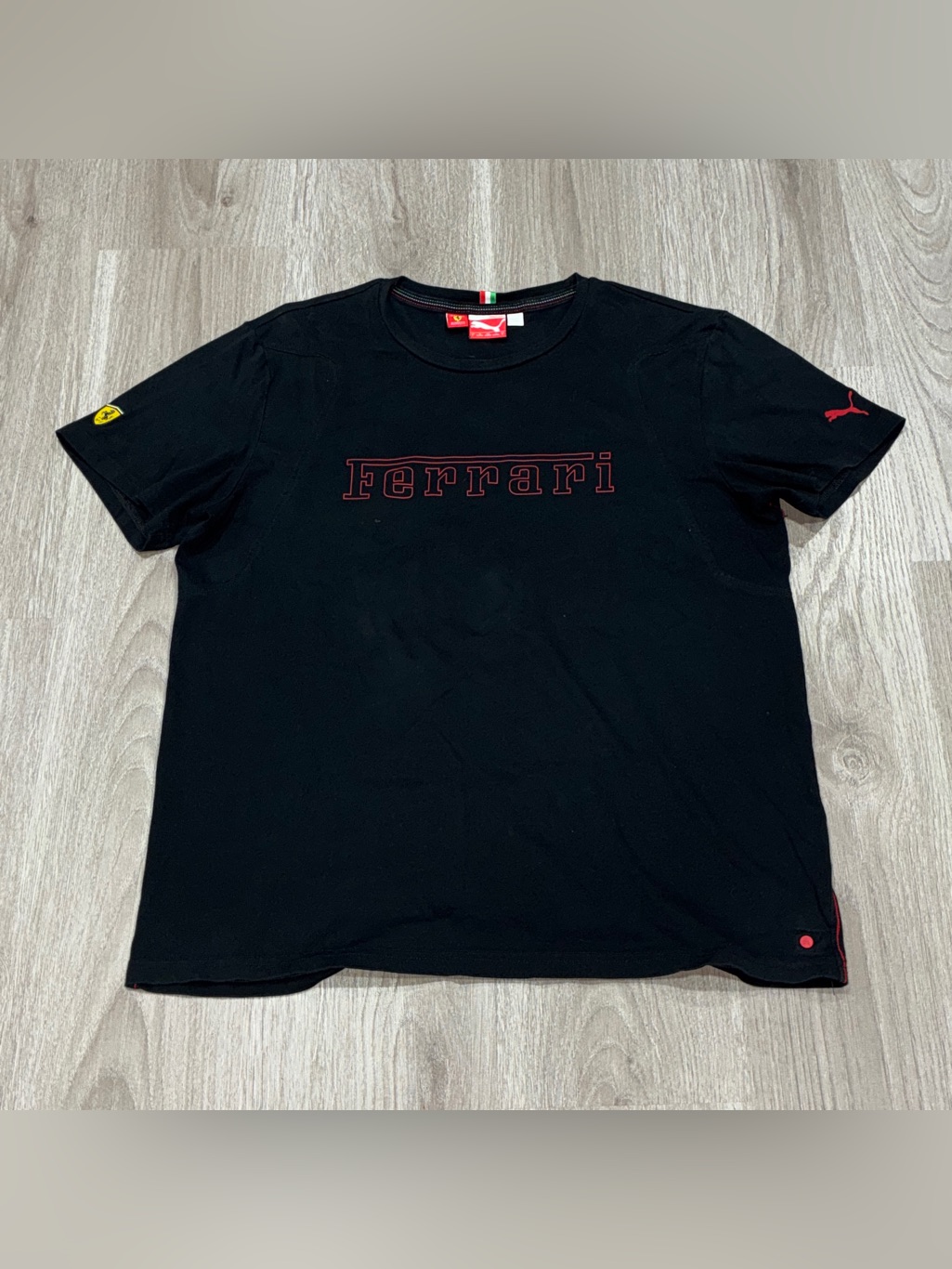 Puma Ferrari Scuderia Graphic T Shirt Mens Large Black Racing Tee